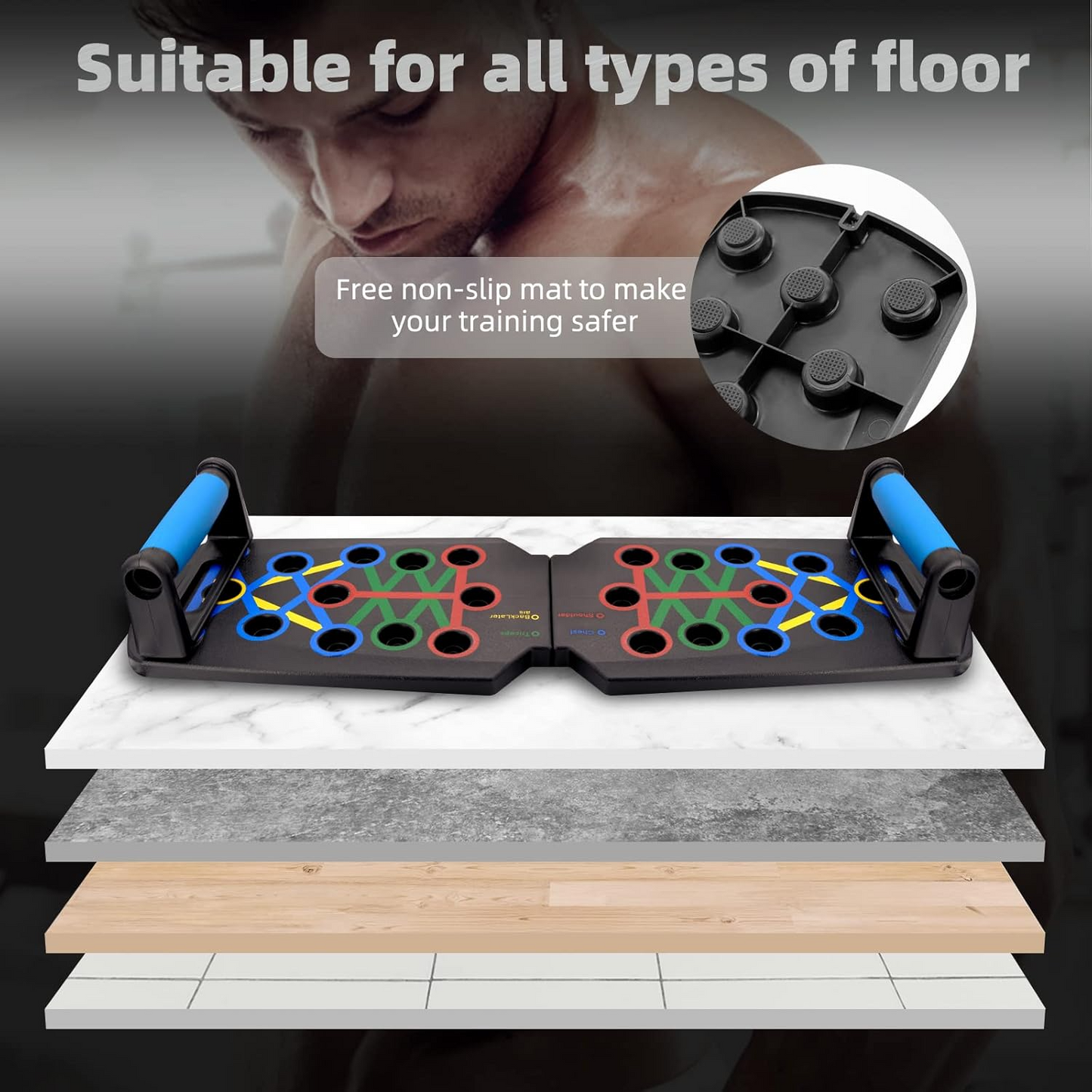 28 in 1 Push Up Rack Board System Fitness Workout Train Home Gym