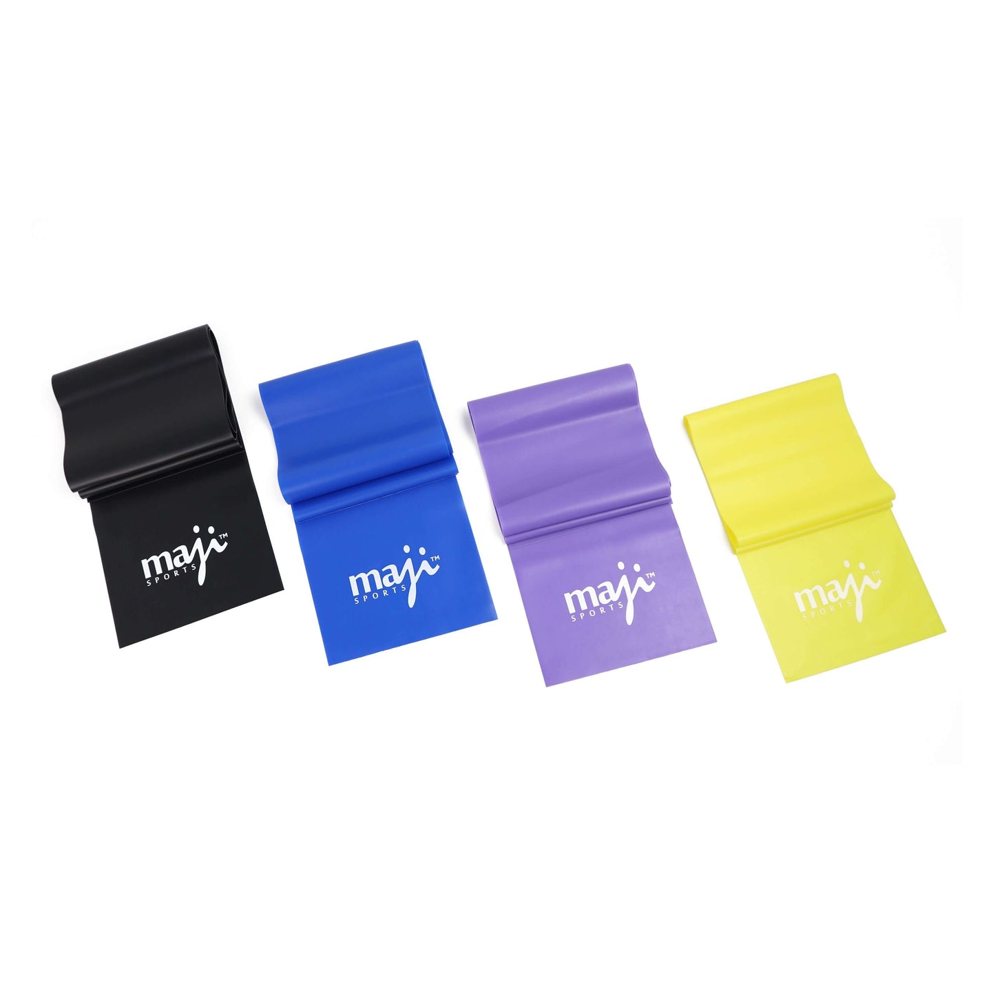 Maji Sports Full Body Exercise and Stretch Bands - Variable Resistance 4 Pack-1