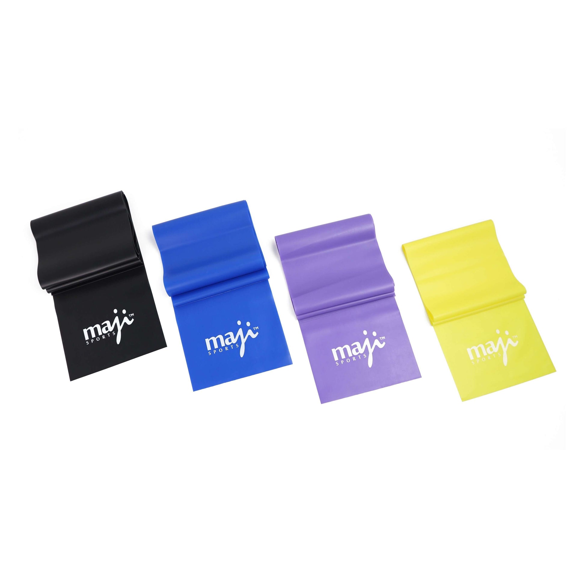 Maji Sports Full Body Exercise and Stretch Bands - Variable Resistance 4 Pack-1
